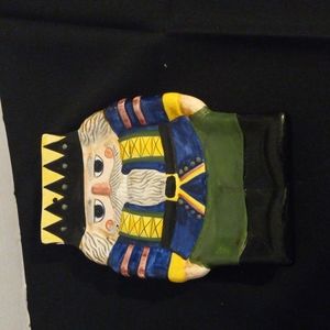 Ceramic Nutcracker plate, candy, nuts dish